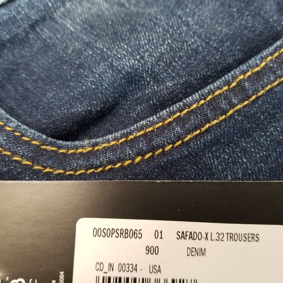 DIESEL Jeans Mens Safado Straight Leg NWT Dark Wash Blue RB065 Button Fly 38 x32 - Picture 7 of 16